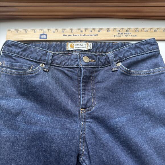 Carhartt Jeans Women's 10 Blue Original Fit Straight Leg Jeans Cowgirl Ranch - Picture 4 of 7